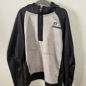 Gray and Black Pullover Hoodie